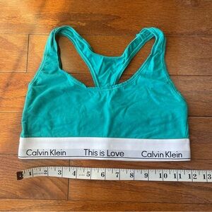 Calvin Klein This is Love Modern Cotton unlined bralette Turquoise Island Medium
